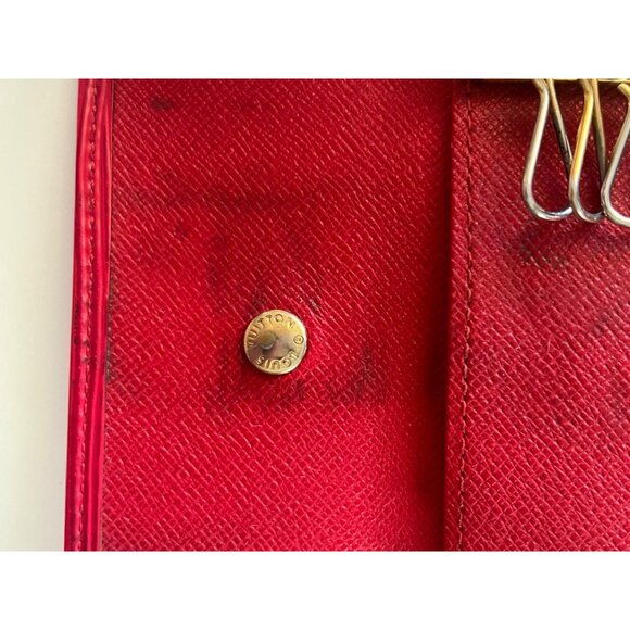 Louis Vuitton Red Epi Leather 4 Key Card Holder - Picture 6 of 12